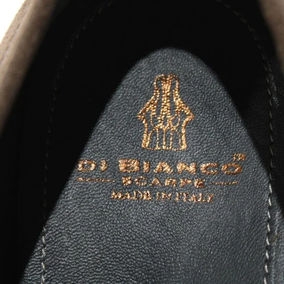 Di Bianco NWB Miseno Cashmere Suede Penny Loafers Size 41.5 (US 8.5) Bark Brown